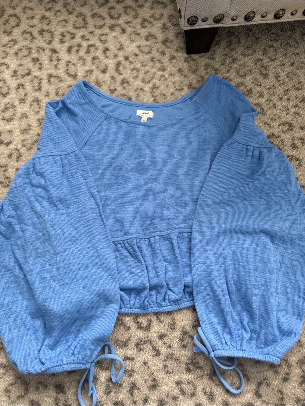 aerie Sky Blue Ribbed Crewneck Tank